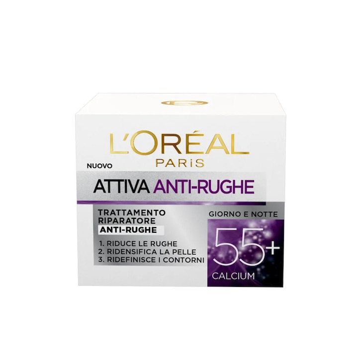 L'OREAL CREMA VISO ATTIVA ANTI-RUGHE 55+